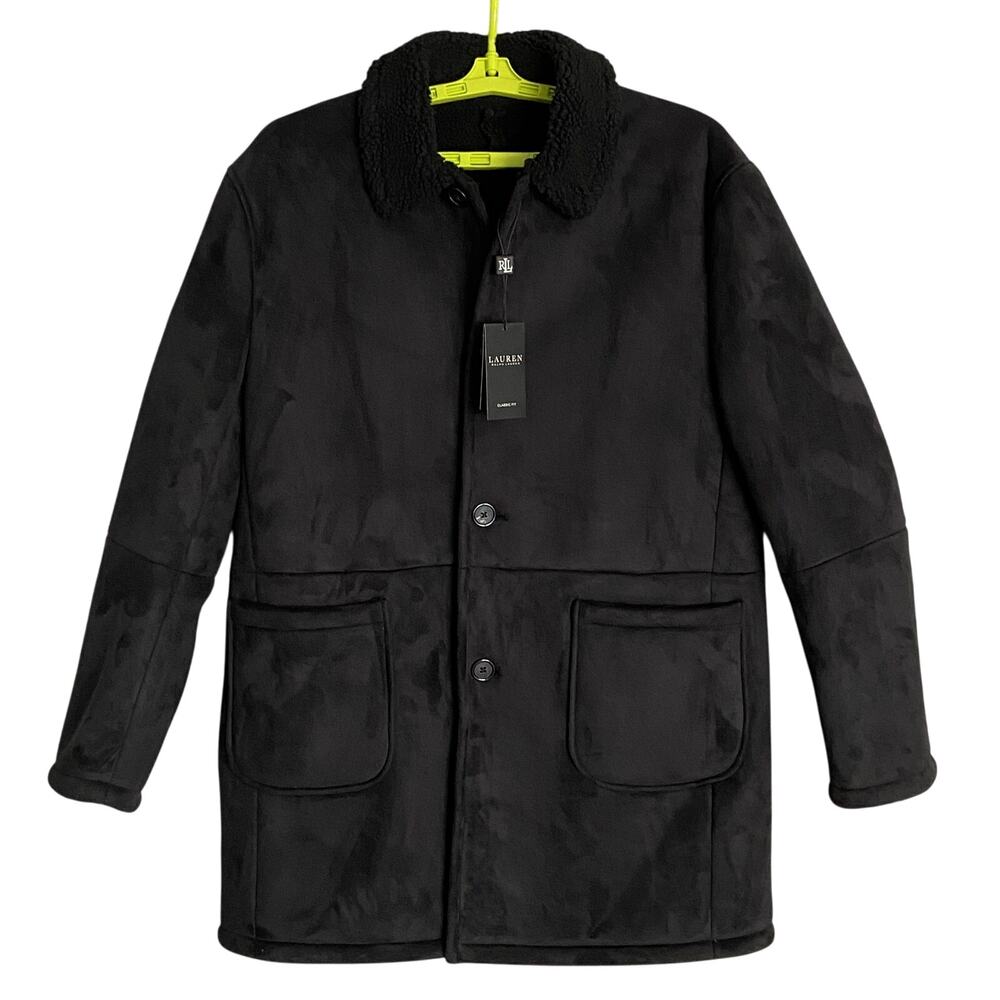 Lauren Ralph Lauren Men's 40REG Lefferts Classic-Fit Faux-Shearling Overcoat NEW